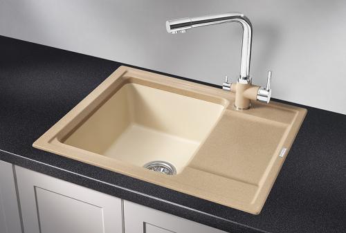 Кухонная мойка GRANULA HI-65, ПЕСОК/БРЮТ,ГИБРИД  кухонная мойка , кварц