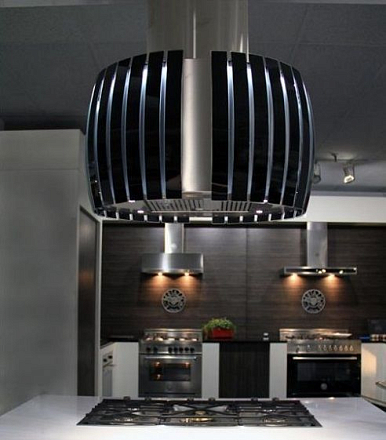 Falmec Design+ PRESTIGE isola 75 inox vetro nero (800)