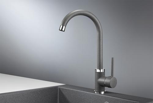 Кухонный смеситель GRANULA 2125, ГРАФИТ (ЧЁРНО-СЕРЫЙ)