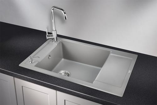 Кухонная мойка GRANULA 7806, АЛЮМИНИУМ, кварц