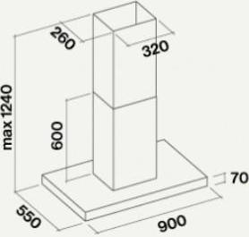 Falmec Plane Isola Black 90 (800)