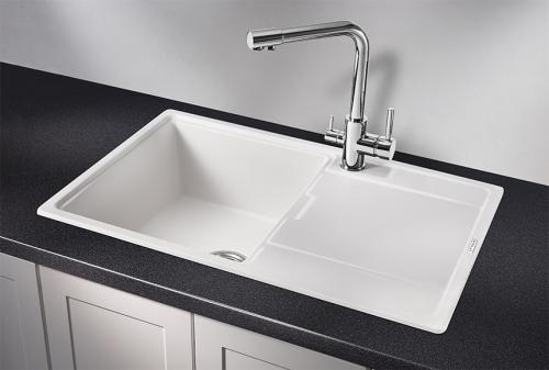 Кухонная мойка GRANULA 7804, АРКТИК (БЕЛЫЙ), кварц