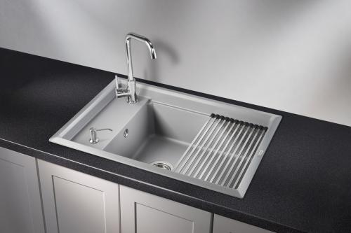 Кухонная мойка GRANULA KS-7305, АЛЮМИНИУМ, кварц