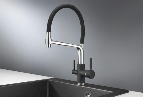 Кухонный смеситель GRANULA 0083, ЧЁРНЫЙ