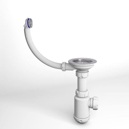 Сифон GRAND 3 1/2 с круглым переливом и винтом металл. Сифон GRAND 3 1/2 с круглым переливом и винтом металл.