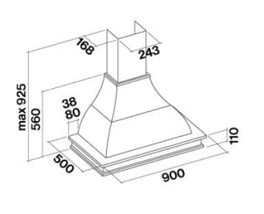 Falmec Classic IRIS MALIZIA WHITE UNPAINTED 90 (600)