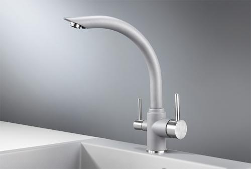 Кухонный смеситель GRANULA 2304, АЛЮМИНИУМ