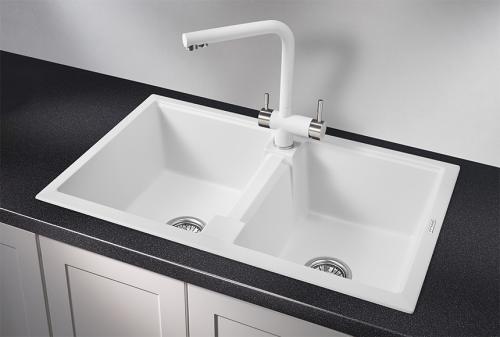 Кухонная мойка GRANULA 8101, АРКТИК (БЕЛЫЙ), кварц