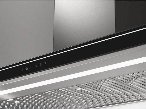Falmec Silence LUMINA NRS isola 90 inox vetro nero (800)