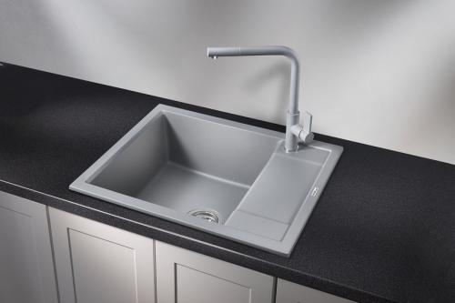 Кухонная мойка GRANULA 6002, АЛЮМИНИУМ, кварц