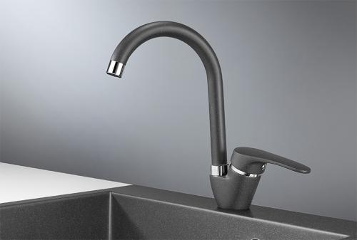 Кухонный смеситель GRANULA 1024, ГРАФИТ (ЧЁРНО-СЕРЫЙ)