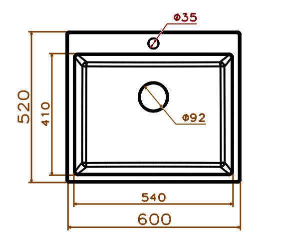 Кухонная мойка GRANULA 6001, АРКТИК (БЕЛЫЙ), кварц
