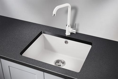 Кухонная мойка GRANULA 5551, АРКТИК (БЕЛЫЙ), кварц