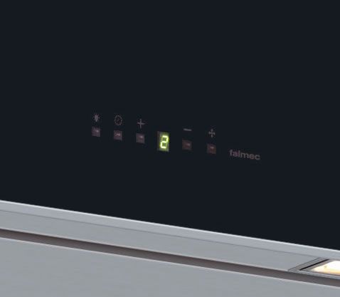 Falmec Design+ LAGUNA isola 90 inox vetro nero (800)