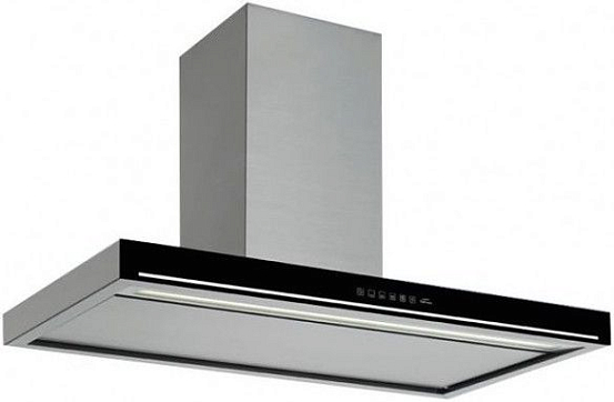 Falmec Design BLADE isola 90 inox vetro nero (800)