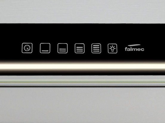 Falmec Design BLADE isola 90 inox vetro nero (800)