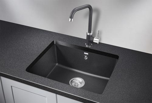 Кухонная мойка GRANULA 5551, ЧЁРНЫЙ, кварц