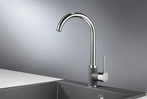 Кухонный смеситель GRANULA 3125, XРОМ/ГРАФИТ (ЧЁРНО-СЕРЫЙ)