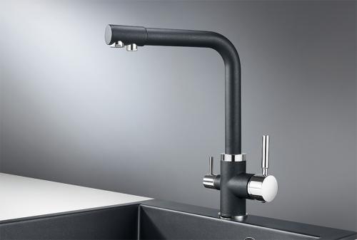Кухонный смеситель GRANULA 2015, ШВАРЦ (чёрный металлик)