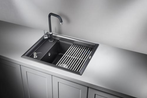 Кухонная мойка GRANULA KS-6004, ЧЁРНЫЙ, кварц