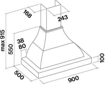 Falmec Classic IRIS GARDENIA WHITE UNPAINTED 90 (600)