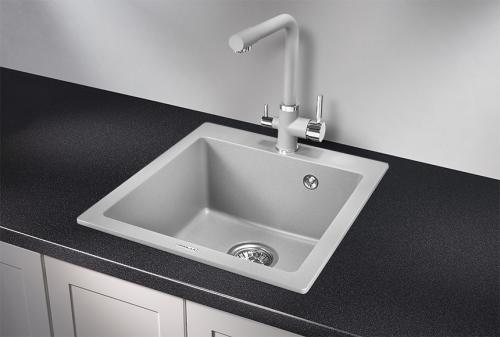 Кухонная мойка GRANULA 4651, АЛЮМИНИУМ, кварц