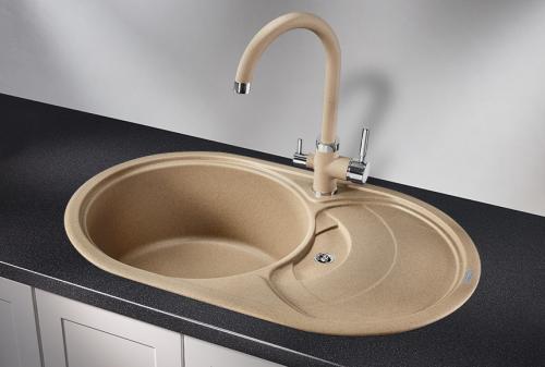 Кухонная мойка GRANULA 7801, ПЕСОК, кварц_