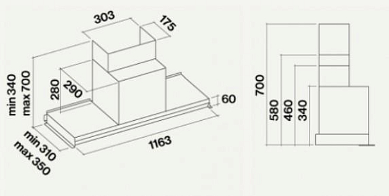Falmec Design VIRGOLA BLACK 120 (600) old