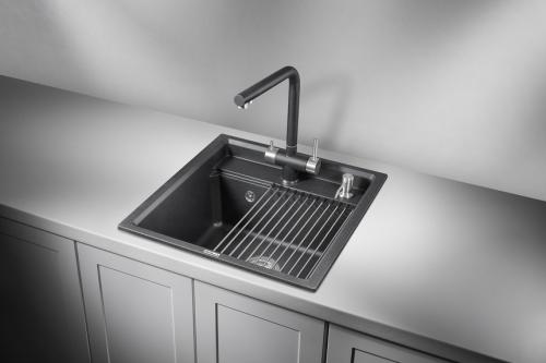 Кухонная мойка GRANULA KS-5002, ЧЁРНЫЙ  кварц