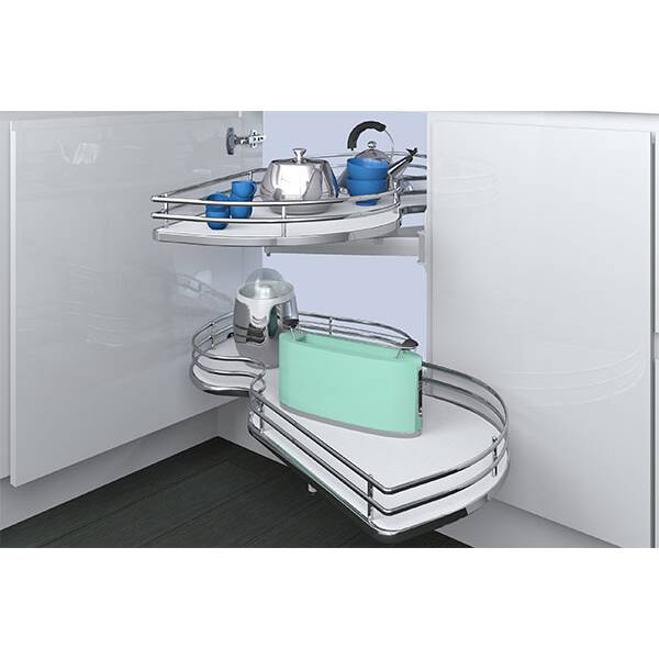 Механизм Combi'S 2 в угловую базу 1050 мм, левый, отделка хром + белый