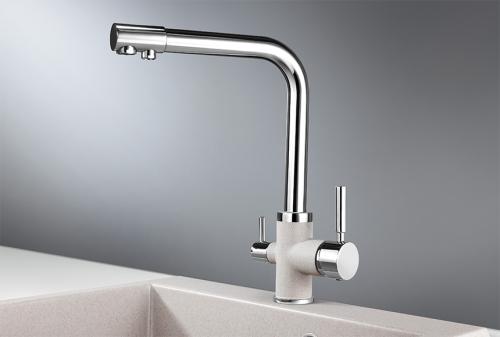 Кухонный смеситель GRANULA 3015, XРОМ/АНТИК (БЕЖЕВЫЙ)