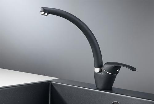 Кухонный смеситель GRANULA 2024, ШВАРЦ (чёрный металлик)