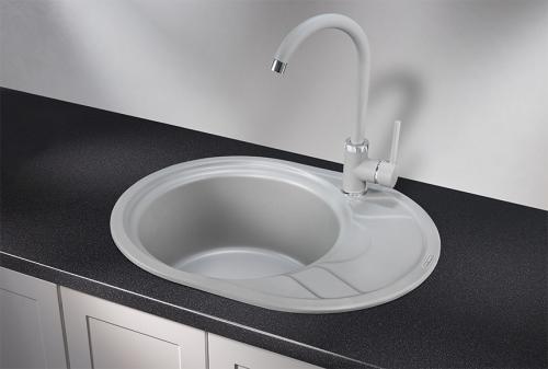 Кухонная мойка GRANULA 5802, АЛЮМИНИУМ  кварц