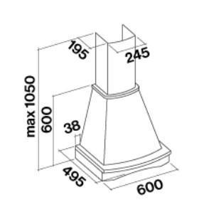 Falmec Classic MIMOSA GOFRA WALNUT 60 (600)