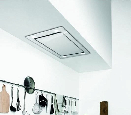 Falmec Design+ SIRIO soffitto 90 vetro bianco