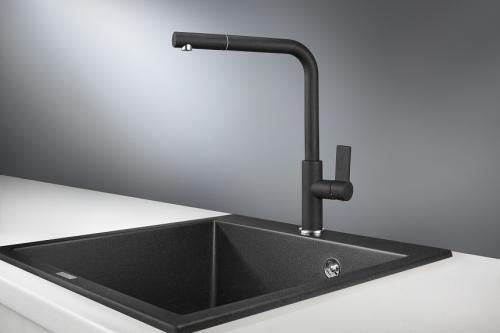 Кухонный смеситель GRANULA 2502, ЧЕРНЫЙ