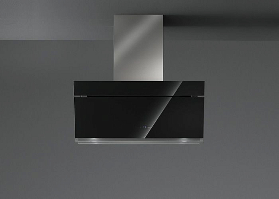 Falmec Design+ BUTTERFLY 90 inox vetro nero (800)