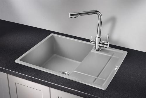 Кухонная мойка GRANULA 6501, АЛЮМИНИУМ, кварц