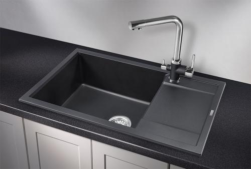 Кухонная мойка GRANULA 7805, ЧЁРНЫЙ, кварц