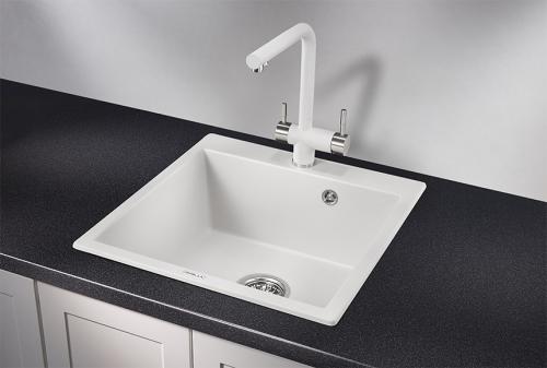 Кухонная мойка GRANULA 5102, АРКТИК (БЕЛЫЙ), кварц