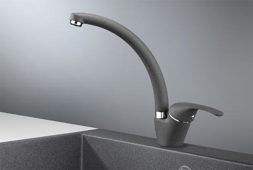 Кухонный смеситель GRANULA 2024, ГРАФИТ (ЧЁРНО-СЕРЫЙ)