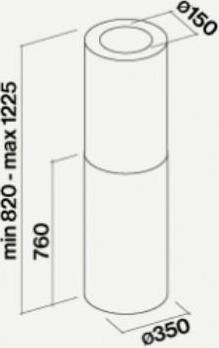 Falmec POLAR Isola Black 35 (800)