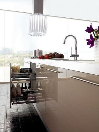 Falmec Design+ PRESTIGE isola 75 inox vetro bianco (800)