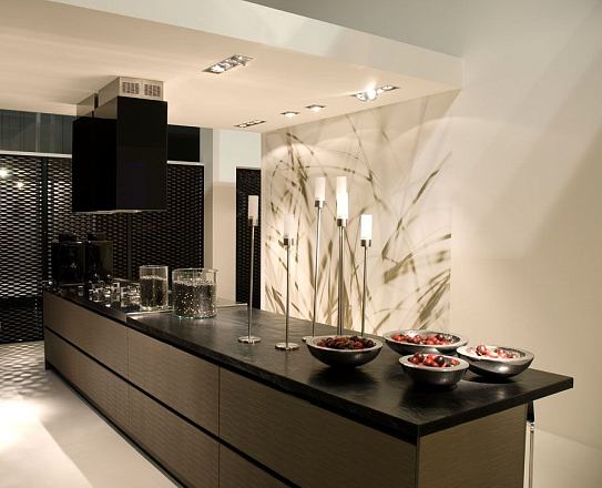 Falmec Design+ LAGUNA isola 60 inox vetro nero (800)