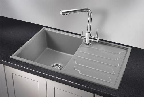 Кухонная мойка GRANULA 8002, АЛЮМИНИУМ, кварц