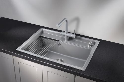 Кухонная мойка GRANULA KS-7301, АЛЮМИНИУМ, кварц