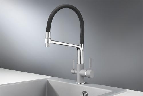 Кухонный смеситель GRANULA 0083, АЛЮМИНИУМ