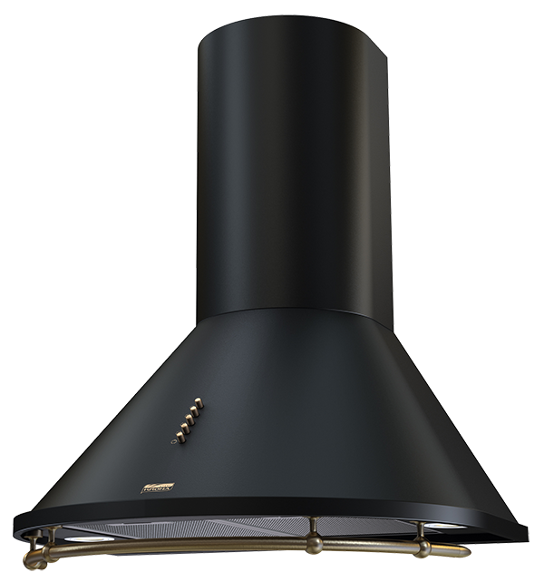 KRONA
NIKOL 600 black/bronze push button кухонная вытяжка с рейлингом