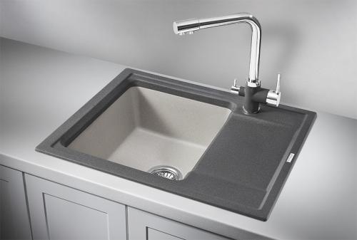 Кухонная мойка GRANULA HI-65, ГРАФИТ/БАЗАЛЬТ,ГИБРИД  кухонная мойка , кварц