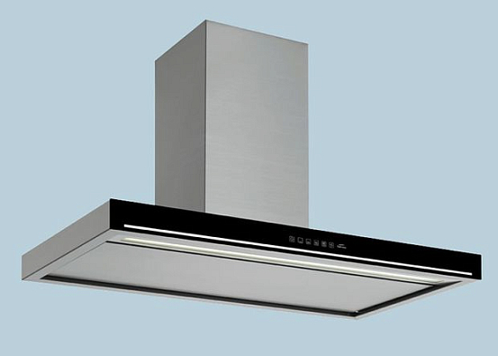 Falmec Design BLADE isola 90 inox vetro nero (800)